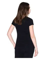 ARMANI EXCHANGE T-Shirt Donna XW001347AF17173 AI 25/26 slim fit con logo dorato UC001 BLACK