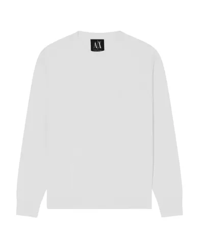 ARMANI EXCHANGE Maglia Uomo XM000338AF12291 AI 25/26 a girocollo con minilogo U0009 OFF WHITE