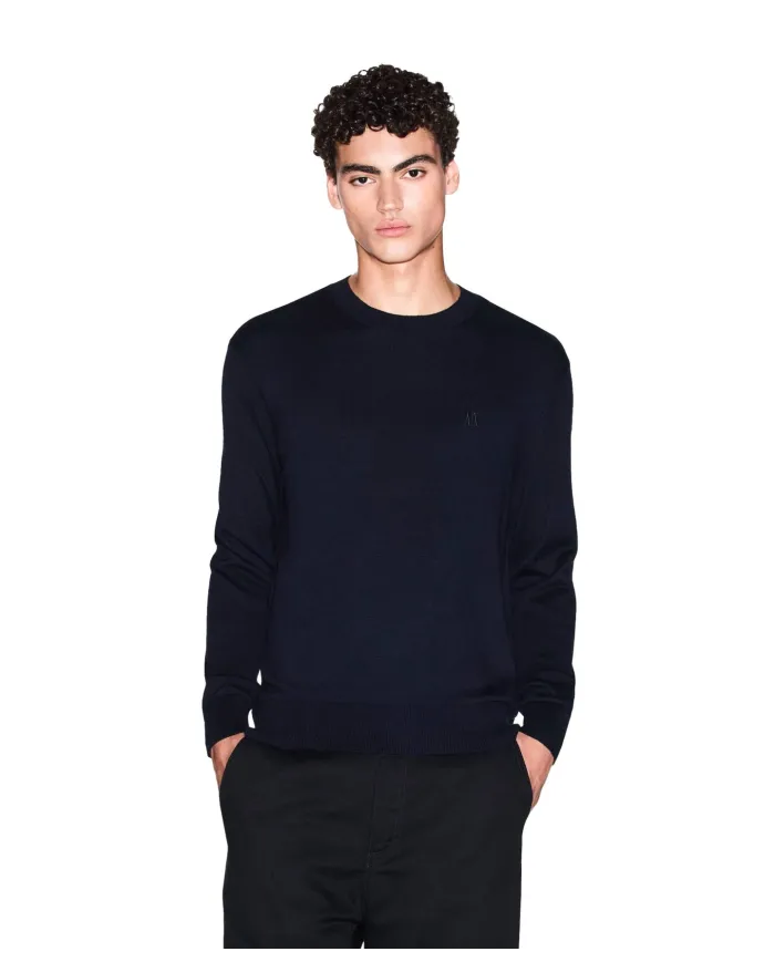 ARMANI EXCHANGE Maglia Uomo XM000338AF12291 AI 25/26 a girocollo con minilogo UB101 Deep Navy