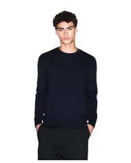 ARMANI EXCHANGE Maglia Uomo XM000338AF12291 AI 25/26 a girocollo con minilogo UB101 Deep Navy