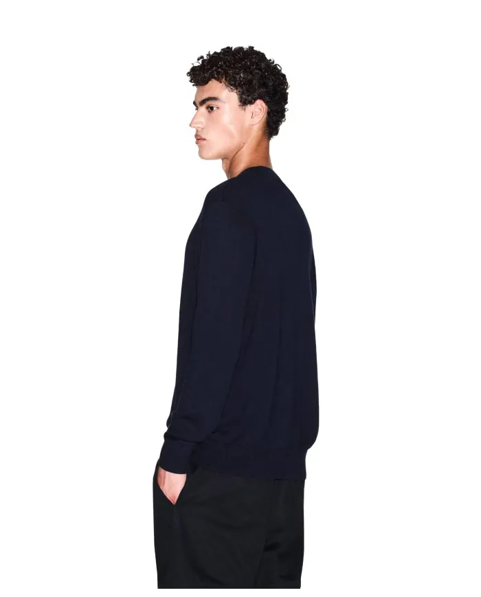 ARMANI EXCHANGE Maglia Uomo XM000338AF12291 AI 25/26 a girocollo con minilogo UB101 Deep Navy