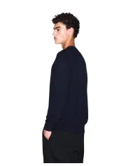 ARMANI EXCHANGE Maglia Uomo XM000338AF12291 AI 25/26 a girocollo con minilogo UB101 Deep Navy