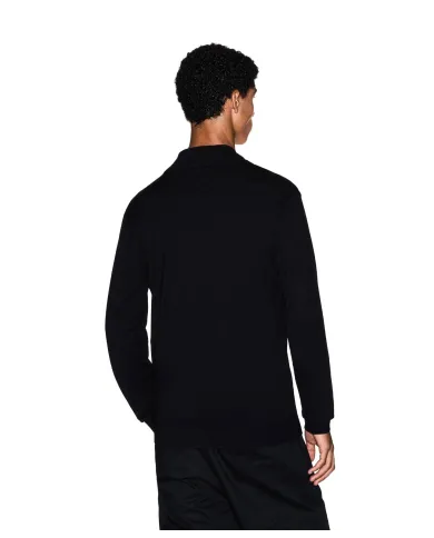 ARMANI EXCHANGE Cardigan Uomo XM001279AF10454 AI 25/26 a collo alto e zip UC001 BLACK