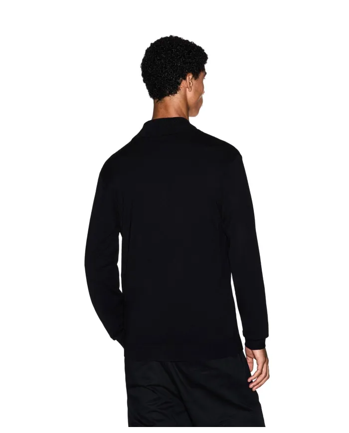 ARMANI EXCHANGE Cardigan Uomo XM001279AF10454 AI 25/26 a collo alto e zip UC001 BLACK