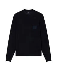 ARMANI EXCHANGE Maglia Uomo XM001329AF11982 AI 25/26 girocollo con mini logo patch UC001 BLACK