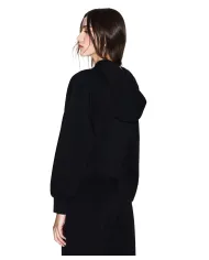 ARMANI EXCHANGE Felpa Donna XW000802 AF16111 AI 25/26 cotone con cappuccio UC001 BLACK