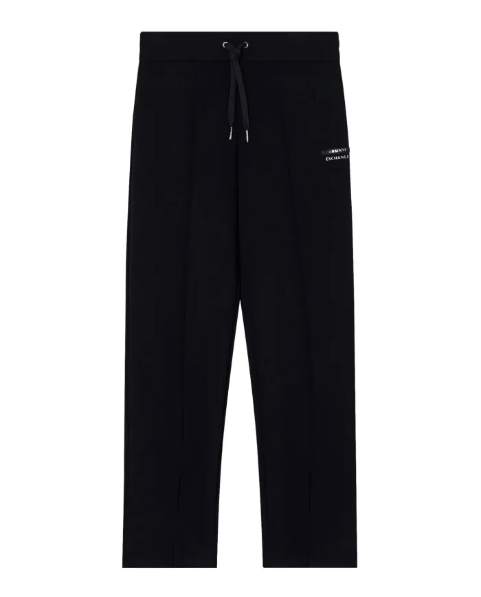 ARMANI EXCHANGE Pantaloni Donna gym XW001289AF16111 AI 25/26 con spacchi sul fondo. UC001 BLACK