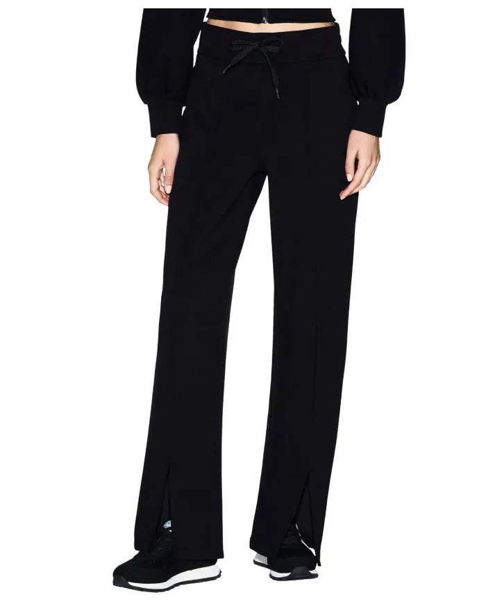 ARMANI EXCHANGE Pantaloni Donna gym XW001289AF16111 AI 25/26 con spacchi sul fondo. UC001 BLACK