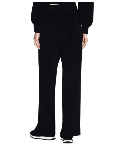 ARMANI EXCHANGE Pantaloni Donna gym XW001289AF16111 AI 25/26 con spacchi sul fondo. UC001 BLACK