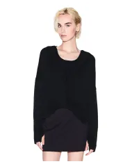 ARMANI EXCHANGE Cardigan Donna XW001304AF16552 AI 25/26 asimmetrico con bottone UC001 BLACK