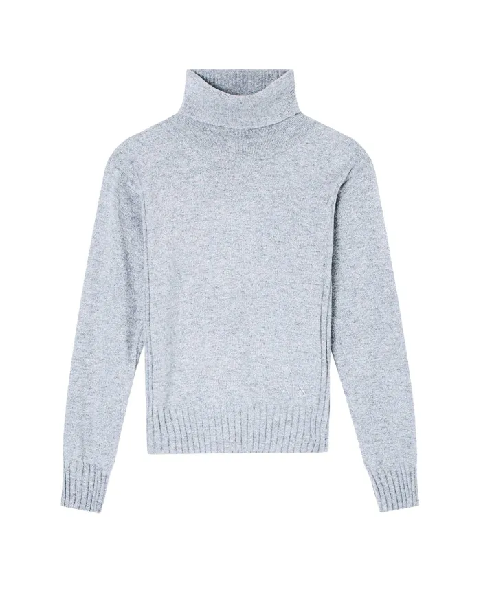 ARMANI EXCHANGE Dolcevita Donna XW001321AF16181 AI 25/26 con dettagli lurex MB8086 Disco Dust/Silver