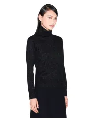 ARMANI EXCHANGE Dolcevita Donna XW001321AF16181 AI 25/26 con dettagli lurex MC026 Black/ Silver