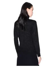 ARMANI EXCHANGE Dolcevita Donna XW001321AF16181 AI 25/26 con dettagli lurex MC026 Black/ Silver