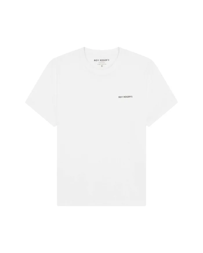 ROY ROGER'S T-Shirt Donna RND90215CN63XXXX AI 25/26 girocollo con logo regular fit 069 WHITE