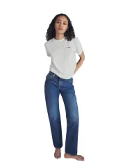 ROY ROGER'S T-Shirt Donna RND90215CN63XXXX AI 25/26 girocollo con logo regular fit 069 WHITE
