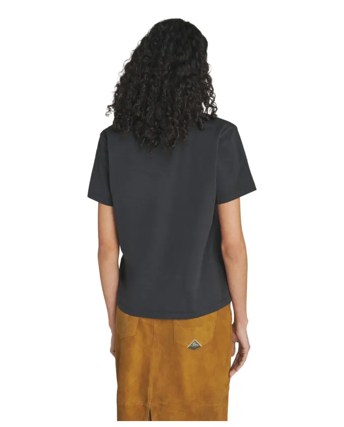 ROY ROGER'S T-Shirt Donna RND90215CN63XXXX AI 25/26 girocollo con logo regular fit 020 BLACK