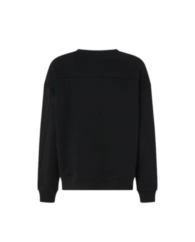 PINKO Felpa Donna 100534A2RO NELLY AI 25/26 girocollo con logo Love Birds gioiello Z99 NERO limousine