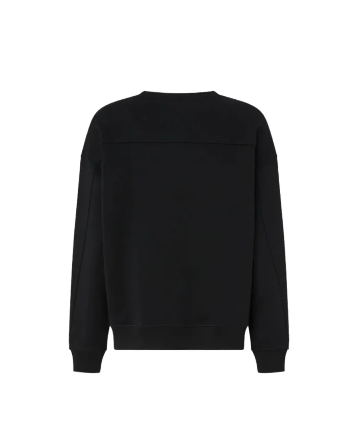 PINKO Felpa Donna 100534A2RO NELLY AI 25/26 girocollo con logo Love Birds gioiello Z99 NERO limousine