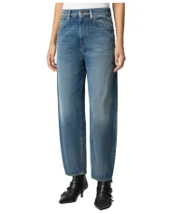 PINKO Jeans Donna 103857A2RQ ESTELLE AI 25/26 balloon-fit con ricamo tasca posteriore. PJC DENIM MEDIO
