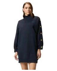 PINKO Abito Donna 105610A2TC MUESLI AI 25/26 a lupetto in felpa con bottoni G82 BLU TENEBRA