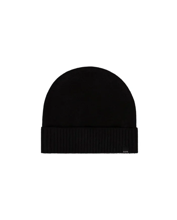 SUNS Cappellino Uomo CAS63001U HORSE AI 25/26 a coste con risvolto V4 BLACK