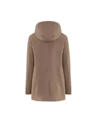 SUNS Parka Donna GBS53020D MARMOLADA AI 25/26 con cappuccio e interno in eco pelliccia V8 NOCE