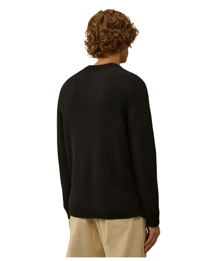 C.P. COMPANY Maglia Uomo 19CMKN015A 006608A AI 25.26 cotone con taschino applicato 999 BLACK