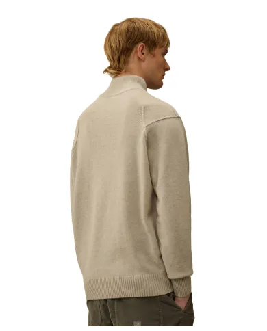 C.P. COMPANY Maglia Uomo 19CMKN709A 110149A AI 25/26 lana con colletto alto M13 off white mel.