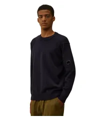 C.P. COMPANY Maglia Uomo RFCMKN707A 110149A AI 25/26 lana con taschino applicato 888 TOTAL ECLIPS