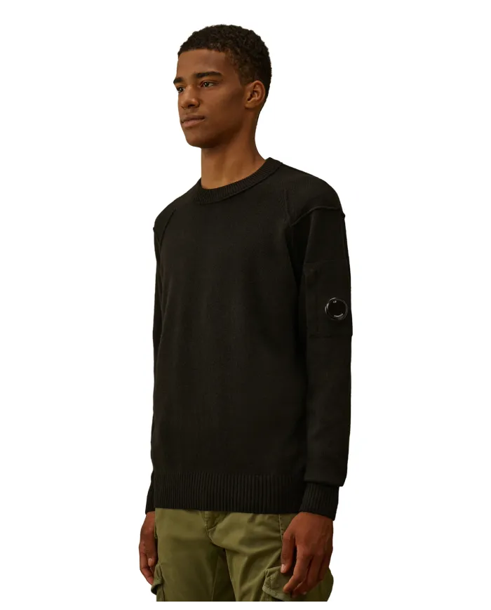 C.P. COMPANY Maglia Uomo RFCMKN707A 110149A AI 25/26 lana con taschino applicato 999 BLACK