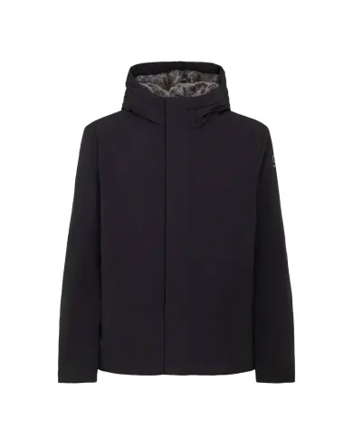 SUNS Giubbotto Uomo GBS53046U MONTEBIANCO FUR AI 25/26 corto con cappuccio e interno eco pelliccia V6 SMOG