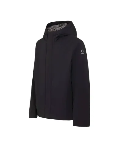 SUNS Giubbotto Uomo GBS53046U MONTEBIANCO FUR AI 25/26 corto con cappuccio e interno eco pelliccia V6 SMOG