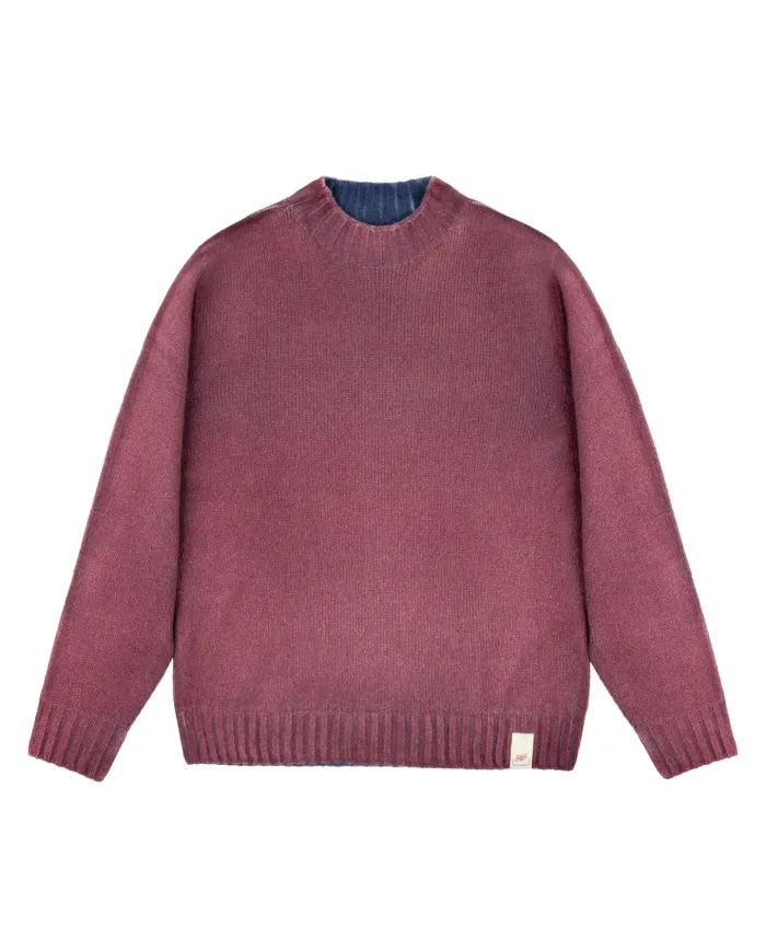 BOB Dolcevita Uomo BELFAST AI 25/26 lana regular reversibile 01 bordeaux/jeans