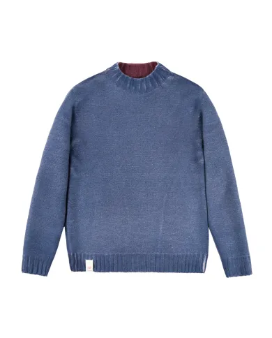 BOB Dolcevita Uomo BELFAST AI 25/26 lana regular reversibile 01 bordeaux/jeans