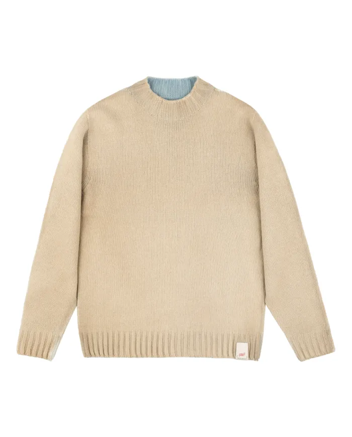 BOB Dolcevita Uomo BELFAST AI 25/26 lana regular reversibile 02 sabbia/cielo