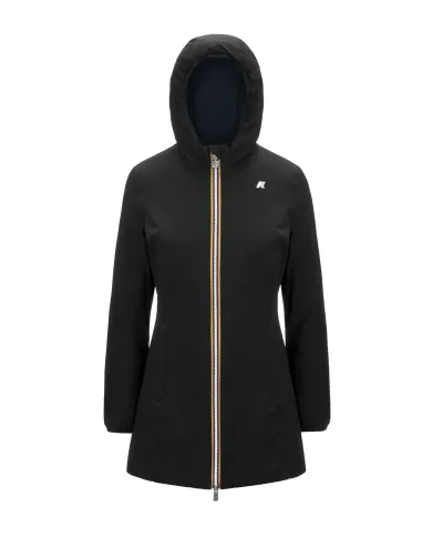 K-WAY Giubbotto Donna K6128UW DENISE AI 25/26 slim stile basic reversibile A3C Black-Blue