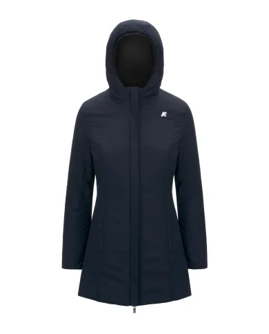 K-WAY Giubbotto Donna K6128UW DENISE AI 25/26 slim stile basic reversibile A3C Black-Blue