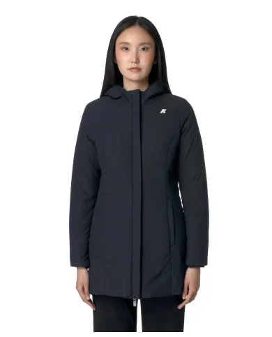 K-WAY Giubbotto Donna K6128UW DENISE AI 25/26 slim stile basic reversibile A3C Black-Blue