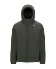 K-WAY Giubotto Uomo K6128VW JACK AI 25/26 regular waterproof reversibile AH3 Black-Green Blackish