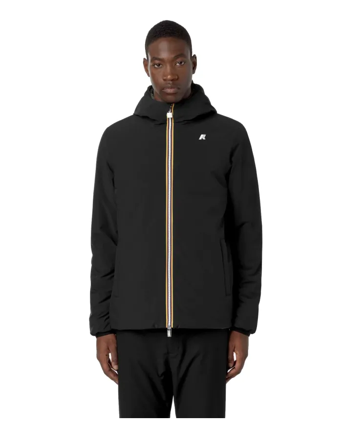 K-WAY Giubotto Uomo K6128VW JACK AI 25/26 regular waterproof reversibile AH3 Black-Green Blackish