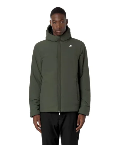 K-WAY Giubotto Uomo K6128VW JACK AI 25/26 regular waterproof reversibile AH3 Black-Green Blackish