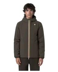 K-WAY Giubotto Uomo K6128VW JACK AI 25/26 regular waterproof reversibile B3A Black Olive-Blue
