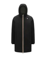 K-WAY Giubbotto Uomo K6128WW JACOB AI 25/26 regular lungo reversibile AH3 Black-Green Blackish