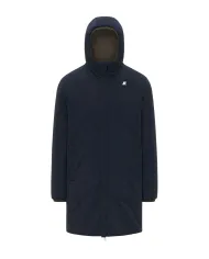 K-WAY Giubbotto Uomo K6128WW JACOB AI 25/26 regular lungo reversibile B3A Black Olive-Blue
