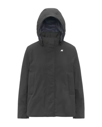 K-WAY Giubbotto Donna K6133YW MARLETTE AI 25/26 regular con cappuccio rimovibile AL8 Black P-Blue A