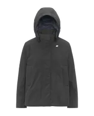 K-WAY Giubbotto Donna K6133YW MARLETTE AI 25/26 regular con cappuccio rimovibile AL8 Black P-Blue A
