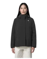 K-WAY Giubbotto Donna K6133YW MARLETTE AI 25/26 regular con cappuccio rimovibile AL8 Black P-Blue A