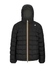 K-WAY Piumino Uomo K8127WW JACK AI 25/26 regular reversibile con motivo trapuntato AGQ Green-Black