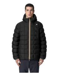 K-WAY Piumino Uomo K8127WW JACK AI 25/26 regular reversibile con motivo trapuntato AGQ Green-Black