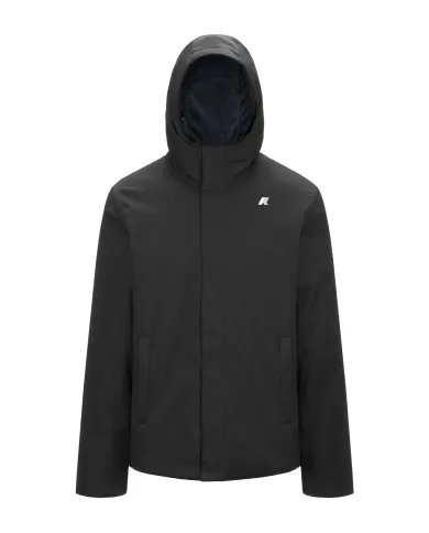 K-WAY Giubbino Uomo K8133DW JACKO AI 25/26 regular basic waterproof in tinta unita AL8 Black P-Blue A